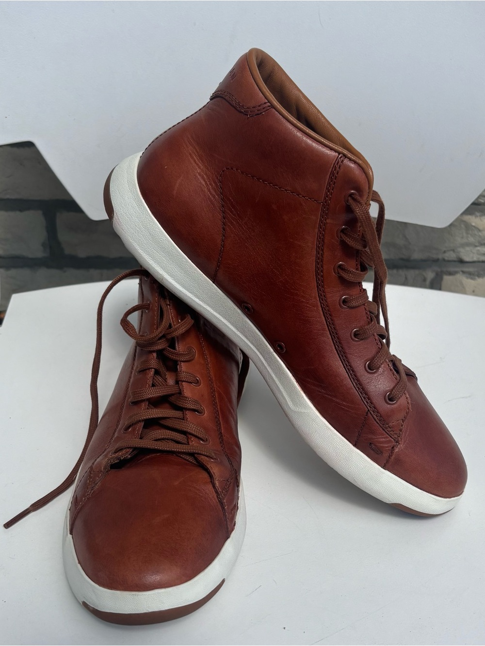 Cole Haan Grand Os  Brown Leather Chukka Boot with White Cupsole